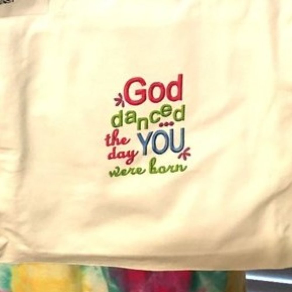 Kid's God Danced Tote Bag 13x13 - Handmade NWT